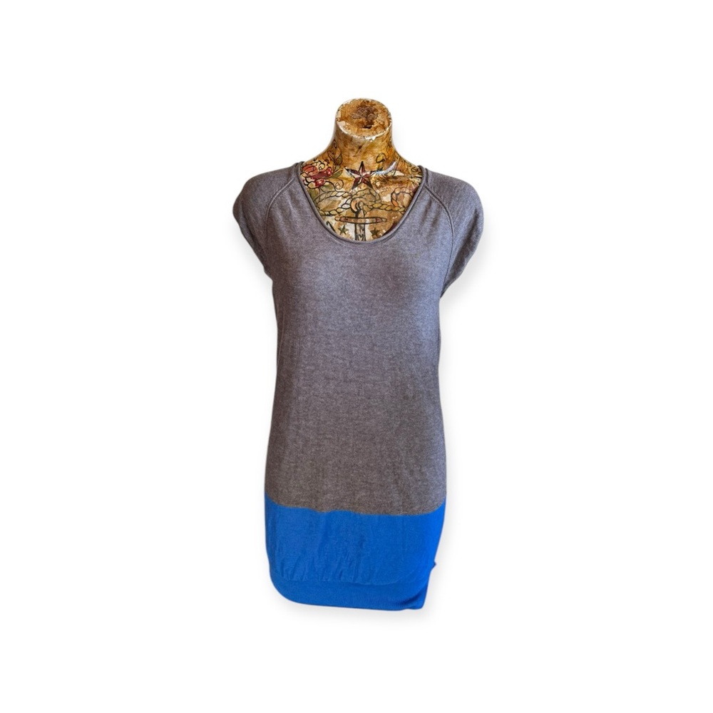 T by Alexander Wang gray blue small tunic top